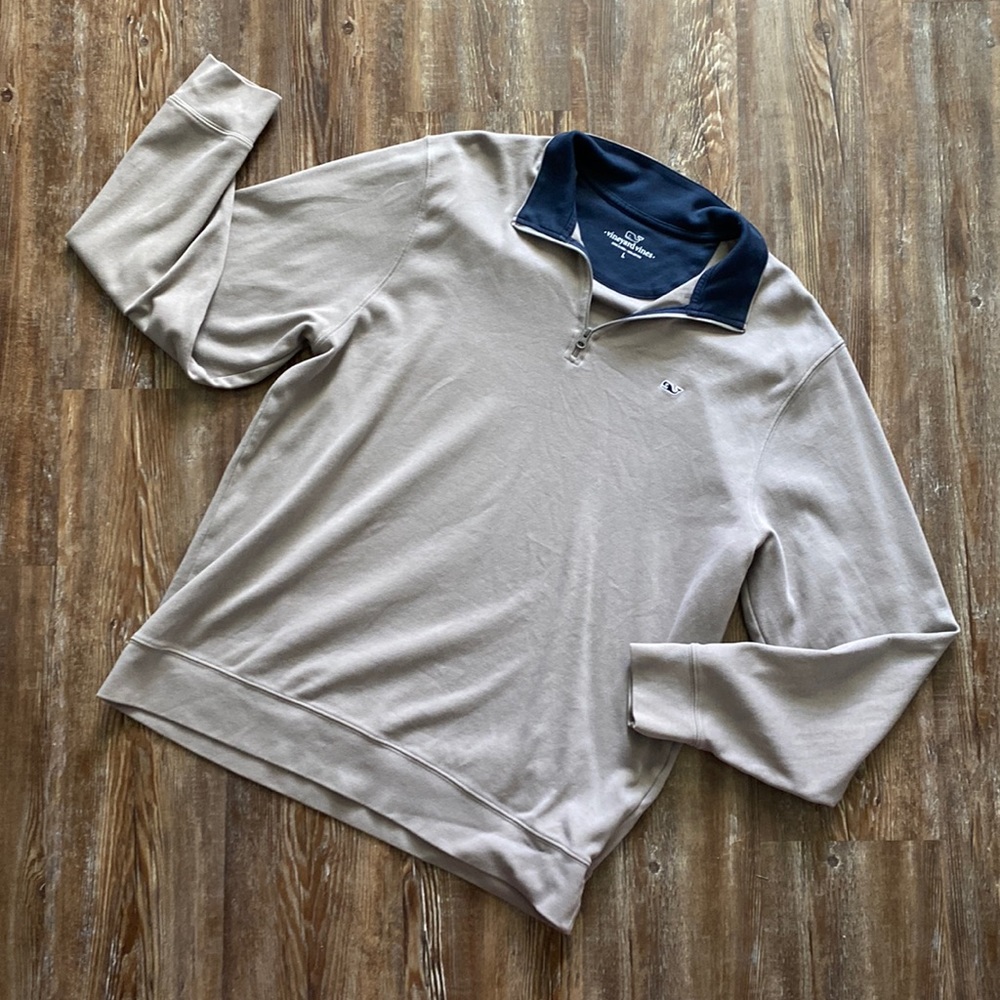 Men’s Vineyard Vines Neutral Quarter ZIP Jacket